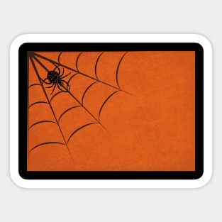 Halloween Spider On Web Sticker